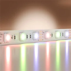 Светодиодная лента Базовая 12В 5050 14,4Вт/м Цветная (RGB) 5м IP 20 201195 (Белый) 201195