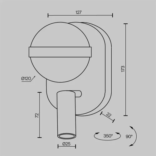 Настенный светильник (бра) Dialogue 3000К 9Вт (Латунь) - фото 6