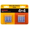 Элемент питания алкалиновый AAA/LR03 1.5В MAX SUPER Alkaline (блист.8шт) 30419896 KODAK Б0057079 - фото
