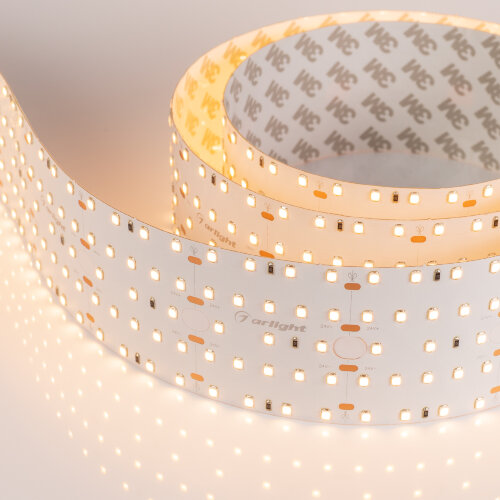 Светодиодная лента S2-2500 24V Warm 2700K 59mm (2835, 420 LED/m, LUX) (Arlight, 30 Вт/м, IP20) 023407 - фото