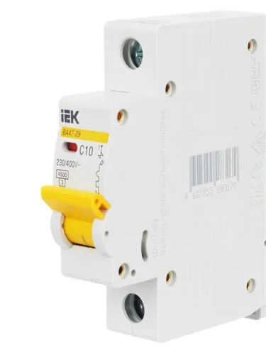 Выключатель автоматический модульный 1п C 10А 4.5кА ВА47-29 KARAT IEK MVA20-1-010-C - фото 8