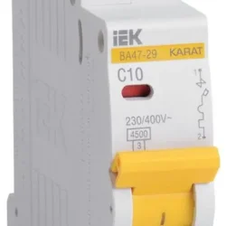 Выключатель автоматический модульный 1п C 10А 4.5кА ВА47-29 KARAT IEK MVA20-1-010-C