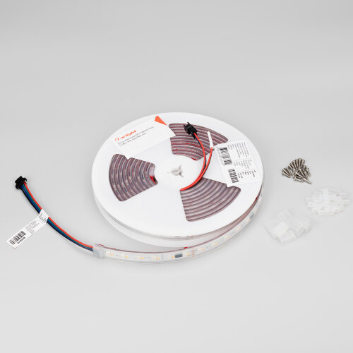 Светодиодная лента герметичная SPI-P-BA120-14mm 24V RGBW-Day-PX6-BPT (16 W/m, IP66, 5060/2835, 5m) (Arlight, бегущий огонь) - фото 3
