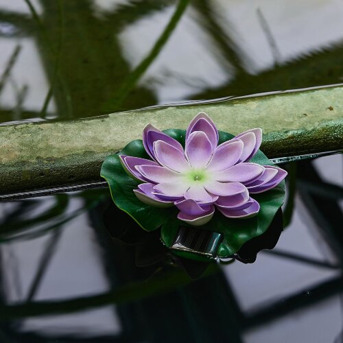 USL-S-828-PT060 PURPLE WATERLILY Садовый светильник на солнечной батарее Фиолетовая кувшинка, Плавающий, 1 светодиода, Теплый белый свет, 1xААA Ni-Mh аккумулятор в-к, IP44, TM Uniel - фото 7