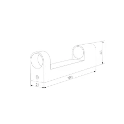 Накладные крепления для круглого гибкого неона Full light черный FL 28161 (070763)