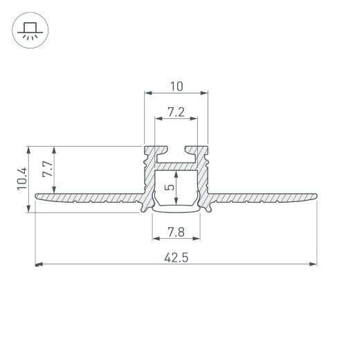Профиль PIK-F-HIDE-2000 (Arlight, Алюминий) - фото 3