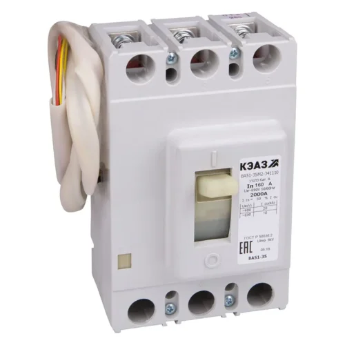Выключатель автоматический 125А 1500Im ВА51-35М2-341210 УХЛ3 690В AC НР110AC/DC КЭАЗ 238159 - фото