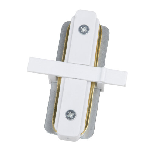 UBX-Q123 R11 WHITE 1 POLYBAG Соединитель для 2-х шинопроводов типа R, прямой внутренний, Однофазный, Белый - фото 1