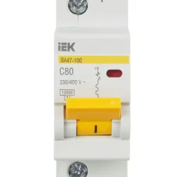 Выключатель автоматический модульный 1п C 80А 10кА ВА47-100 KARAT IEK MVA40-1-080-C