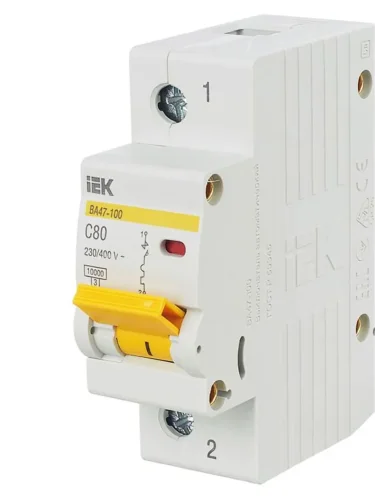 Выключатель автоматический модульный 1п C 80А 10кА ВА47-100 KARAT IEK MVA40-1-080-C - фото 8
