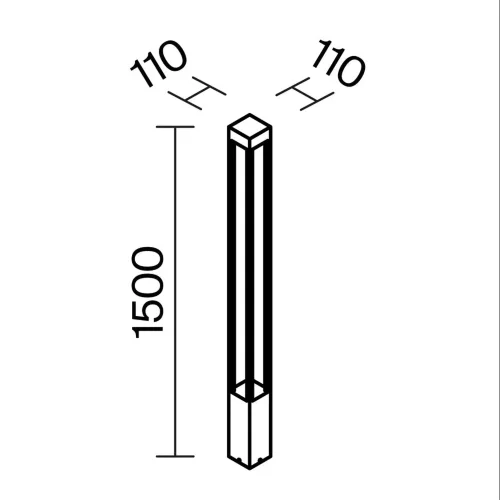 Садово-парковый светильник Эльба / Elbe 3000К 20Вт IP 65 (Графит) - фото 9