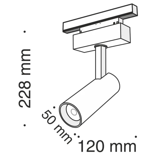 Трековый светильник Фокус / Focus Led S35 3000K 9Вт 24° (Черный) TR019-2-10W3K-B - фото 3