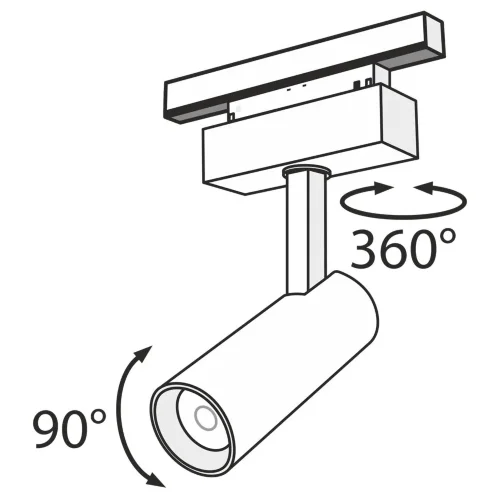 Трековый светильник Фокус / Focus Led S35 3000K 9Вт 24° (Черный) TR019-2-10W3K-B - фото 4
