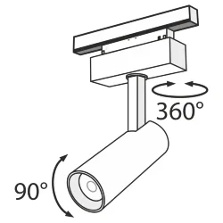 Трековый светильник Фокус / Focus Led S35 3000K 9Вт 24° (Черный) TR019-2-10W3K-B