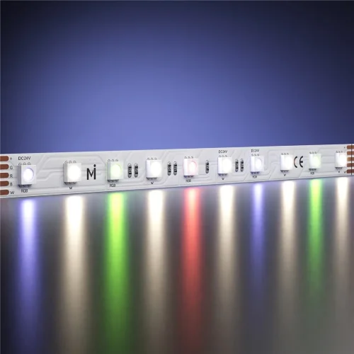 Светодиодная лента   Ультра 24В 5050 14,4Вт/м Цветная (RGB)+W 4000К 5м IP 20 201133 (Белый) 201133 - фото 3
