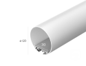 Алюминиевый LED профиль TUBE 60 с экраном — 3000mm - фото 3