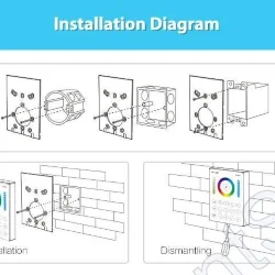 Сенсорная панель Mi-Light B8 P211 (RGB/RGBW/RGB+CCT, 1-8 zone, 2.4GHz)