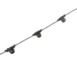 UDL-K111 80-E27-20M IP65 BLACK BELT-LIGHT Гирлянда Белт-Лайт, 20м + 1.5м сетевой шнур, 80 патронов E27, шаг 25см, Чёрная.