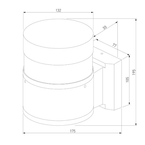 Уличный настенный светодиодный светильник Серый 1530 TECHNO LED серый - фото 6