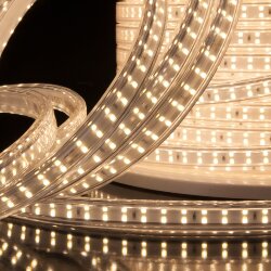 Светодиодная лента 220 В 18 Вт/м 180 Led/м 2835 IP65, дневной белый 4200К, 50 м Лента светодиодная 220V 18W 180Led 2835 двухрядная IP65 дневной белый, 50 м