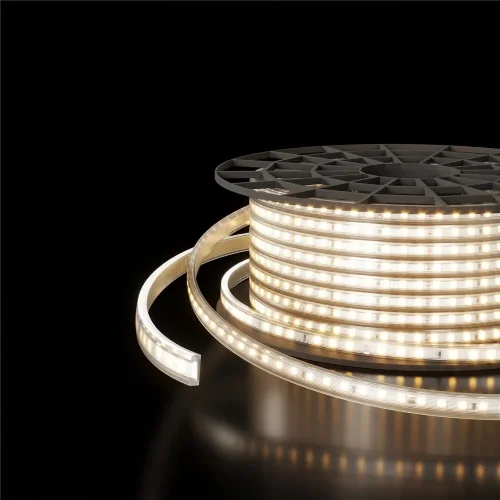 Светодиодная лента 220 В 18 Вт/м 180 Led/м 2835 IP65, дневной белый 4200К, 50 м Лента светодиодная 220V 18W 180Led 2835 двухрядная IP65 дневной белый, 50 м - фото