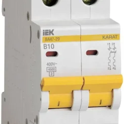 Выключатель автоматический модульный 2п B 10А 4.5кА ВА47-29 KARAT IEK MVA20-2-010-B