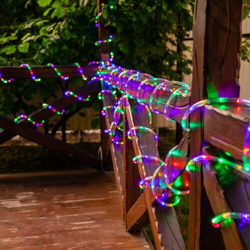 ULD-D50 8M-С08 IP44 MULTI Гирлянда светодиодная Дюралайт, 8м, С контроллером, Разноцветный свет, Провод прозрачный - фото 5