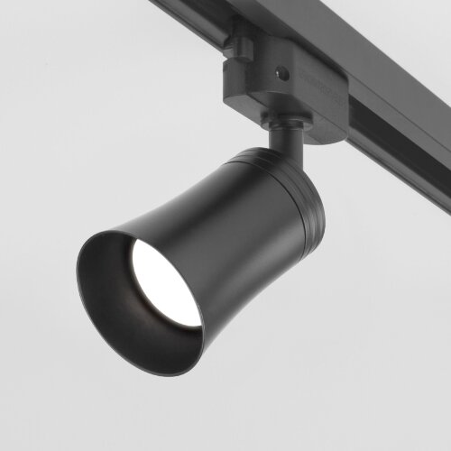 Трековый светильник для однофазного шинопровода Vetro GU10 Черный - фото 1