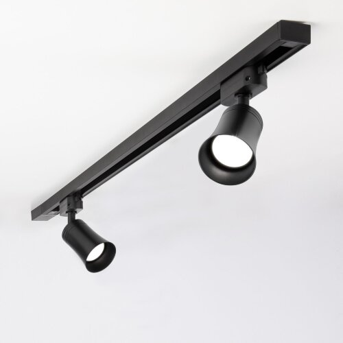 Трековый светильник для однофазного шинопровода Vetro GU10 черный (1&nbsp;шт.) - Фото 4