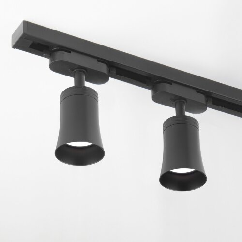 Трековый светильник для однофазного шинопровода Vetro GU10 черный (1&nbsp;шт.) - Фото 5
