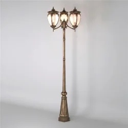 Уличный светильник на столбе Andromeda F/3 черное золото IP44 GLYF-8024F/3 черное золото (028000)
