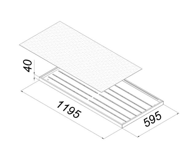 Подвесной офисный светодиодный светильник Армстронг 120 Вт IP20 1195x595x40 мм 4000К Опал - фото 2