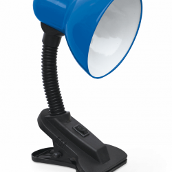 Светильник настольный под лампу на прищепке СНП 21ТС-E27 230В СИНИЙ (с подвесом) IN HOME