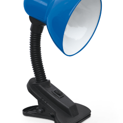 Светильник настольный под лампу на прищепке СНП 21ТС-E27 230В СИНИЙ (с подвесом) IN HOME
