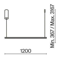 Подвесной светильник Halo 3000-4000К 16Вт (Черный)