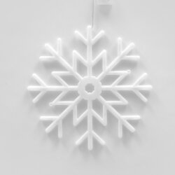 ULD-H4040-048-DTA MULTI IP20 SNOWFLAKE Фигура светодиодная Снежинка, 40х40см, Подвесная, 48 светодиодов, Красный, синий, белый свет, Провод прозрачный.