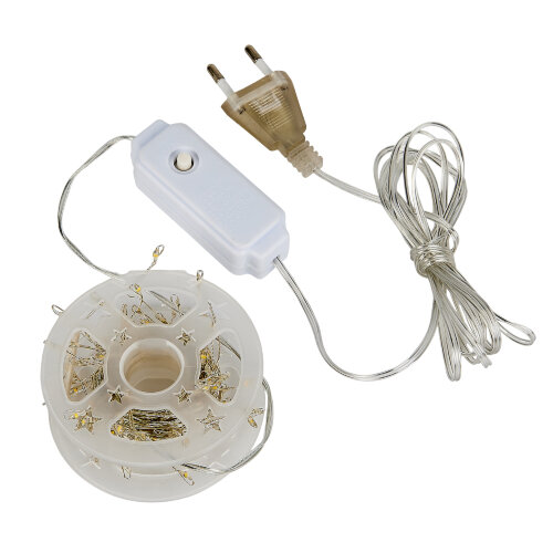 ULD-S0500-125-DTA WARM WHITE IP20 DEWDROP Гирлянда светодиодная Роса, 5м, 125 светодиодов, Теплый белый свет, Провод прозрачный - фото 2