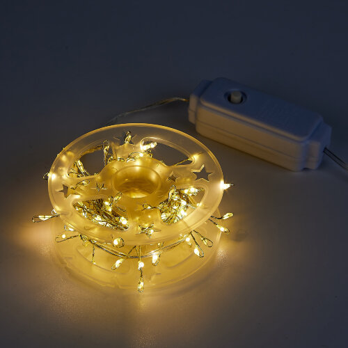 ULD-S0500-125-DTA WARM WHITE IP20 DEWDROP Гирлянда светодиодная Роса, 5м, 125 светодиодов, Теплый белый свет, Провод прозрачный - фото 5