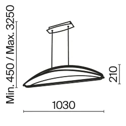 Подвесной светильник Бриз / Breeze 3000К 34Вт (Латунь) MOD281PL-L34BS3K