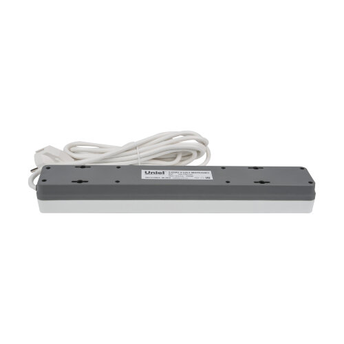 S-GSR5-3 U2C1 WHITE-GREY Сетевой фильтр серии Standard, шнур 3м Пвс 3х0.75, 5 гнезд, с-з, 2USB+1TYPE C, 10A, 2500Вт, Белый-серый, TM Uniel - фото 4