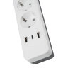 S-GSR5-3 U2C1 WHITE-GREY Сетевой фильтр серии Standard, шнур 3м Пвс 3х0.75, 5 гнезд, с-з, 2USB+1TYPE C, 10A, 2500Вт, Белый-серый, TM Uniel - фото 6