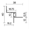 Алюминиевый профиль встраиваемый скрытого монтажа 44x41 (Серебро, 2 м), ALM-4441-S-2M 636024 (Серебро) 636024 - фото 3