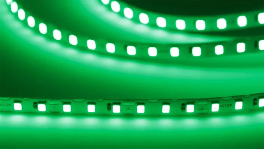 Светодиодная лента S-образная 2835, 120led/m, green, 12V, IP20, BA4 - фото I