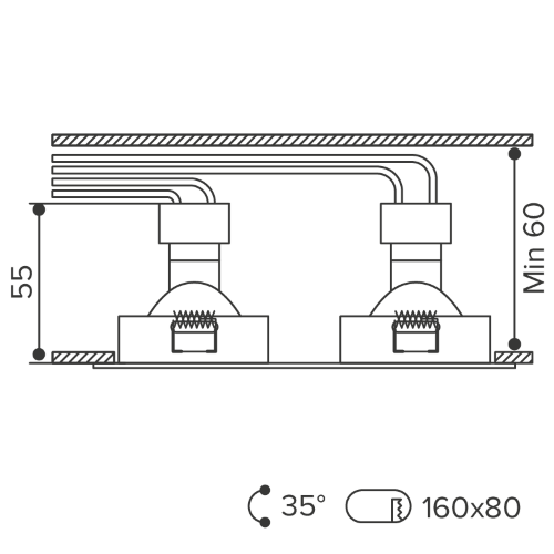 Светильник WOLTA WDL-GU5.3/01BL-02 под лампу GU5.3 Черный ALTO - фото 7.
