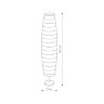 UML-T410 2хE27 WHITE Торшер напольный под две лампы Е27, 2х60W, Механический выключатель, Белый - фото 14