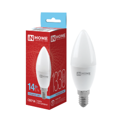 Лампа светодиодная LED-СВЕЧА-VC 14Вт 230В E14 6500K 1330Лм IN HOME