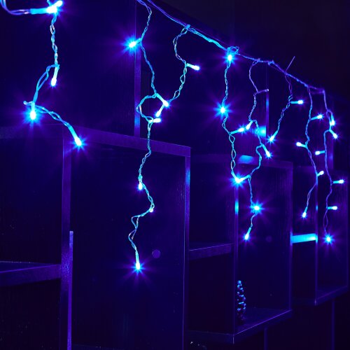 ULD-B1805-048-DTA BLUE IP20 Бахрома светодиодная, 1.8м, 48 светодиодов, Синий свет, Провод прозрачный - фото 7