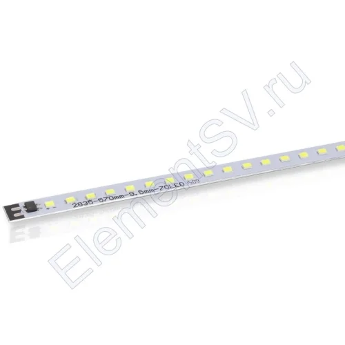 Светодиодная линейка 2835, 70 led, 220V, 8W, 570mm, D155, white - фото.