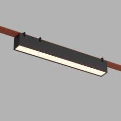 Cветильник для трека-ремня Belty, серия Linear, со светодиодом, L323*W40*H45мм, 48V DC, 12W, RA90, 120°, 3000K, IP20, черный, алюминий, Denkirs DK5575-BK