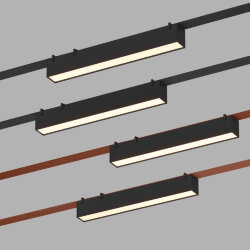 Cветильник для трека-ремня Belty, серия Linear, со светодиодом, L323*W40*H45мм, 48V DC, 12W, RA90, 120°, 3000K, IP20, черный, алюминий, Denkirs DK5575-BK
